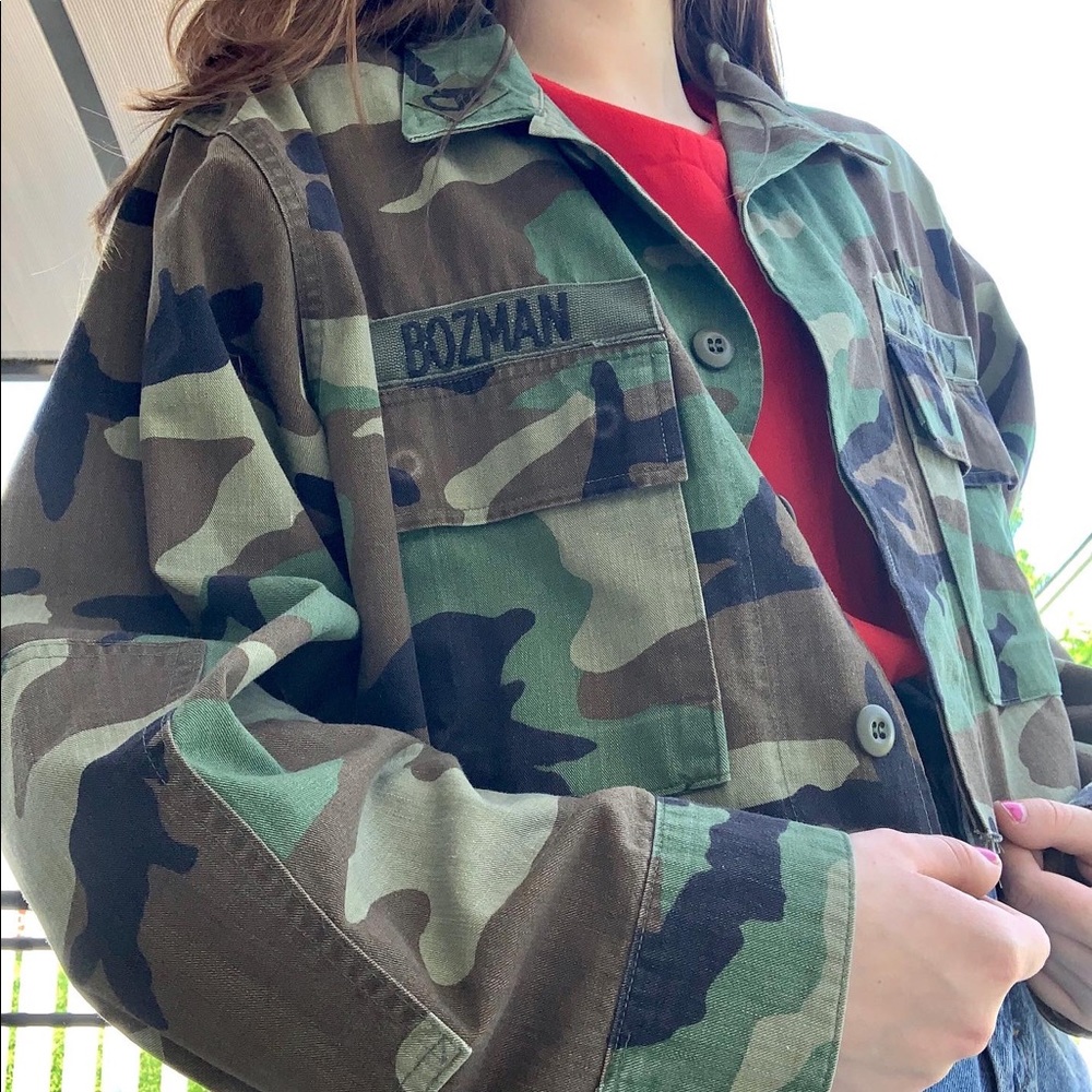 Vintage Authentic Cropped Army Jacket
